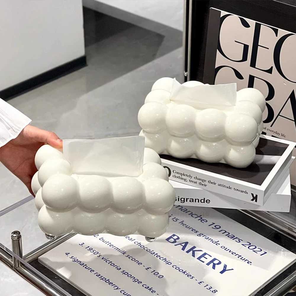Cloud Design Tissue Box Living Ro Coffee Table Towel Dispenser Desktop Paper Storage Holder Kitchen Decor Car Tissue Organizer Y251022