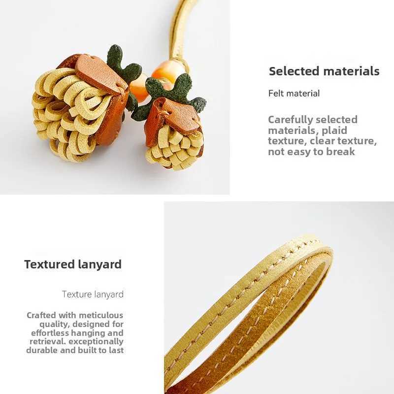 Flower bag charm for women bag fashion highend gift delicate flower ball healing string bag accessories J251121