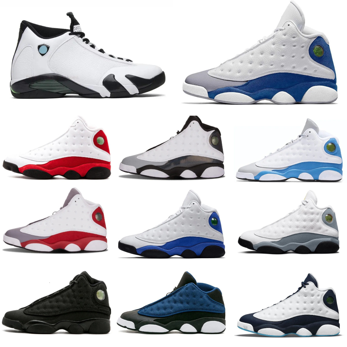 Trainers J13 13S Sports Shoes Jump Mans 13 14 Bred Black Cat Flint Grey Retroes Basketball Shoe University French Brave Blue Laney Ginger Designer Outdoor Sneakers