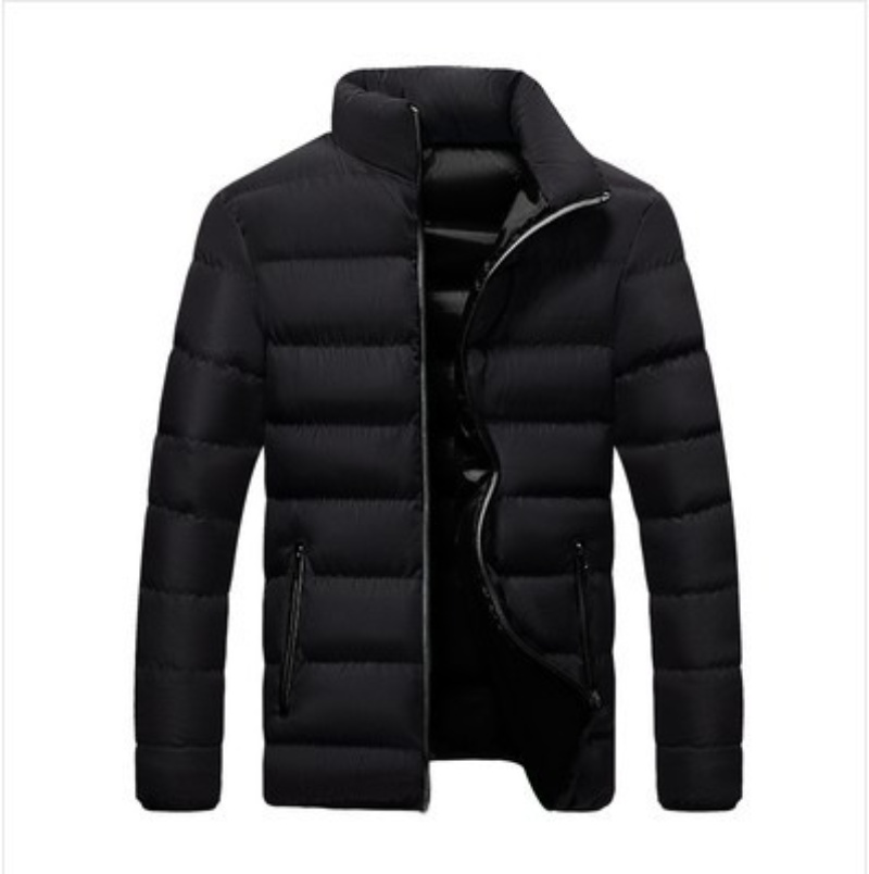 Men's Casual Thickened Down Cotton Jacket Stand Collar Oversize Casual Slim Fit Coat New Style Colorful Zipper Style Cardigan Cotton Wear Autumn 