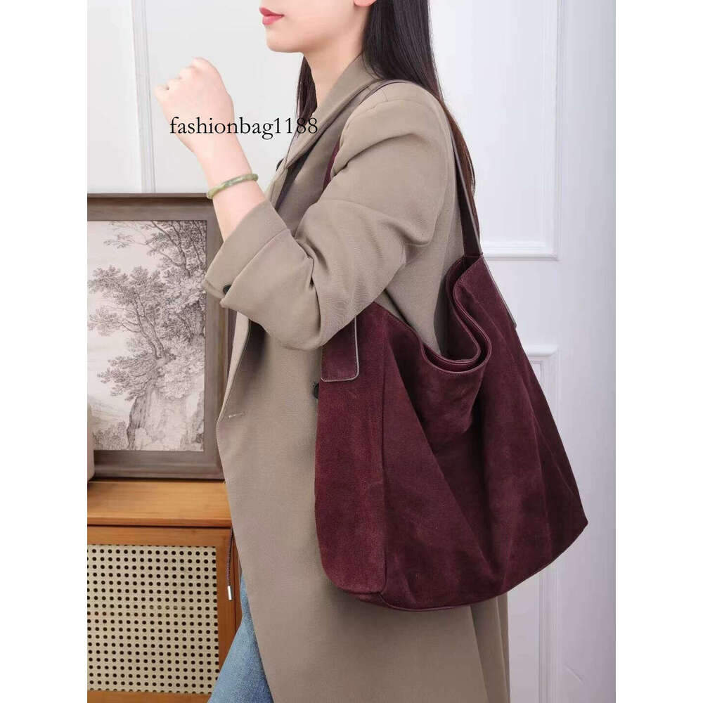 Soft Suede Cow Leather Women's Shoulder Crossbody Bags Designer Brand Ladies High Quality Large Tote Bag Autumn Winter