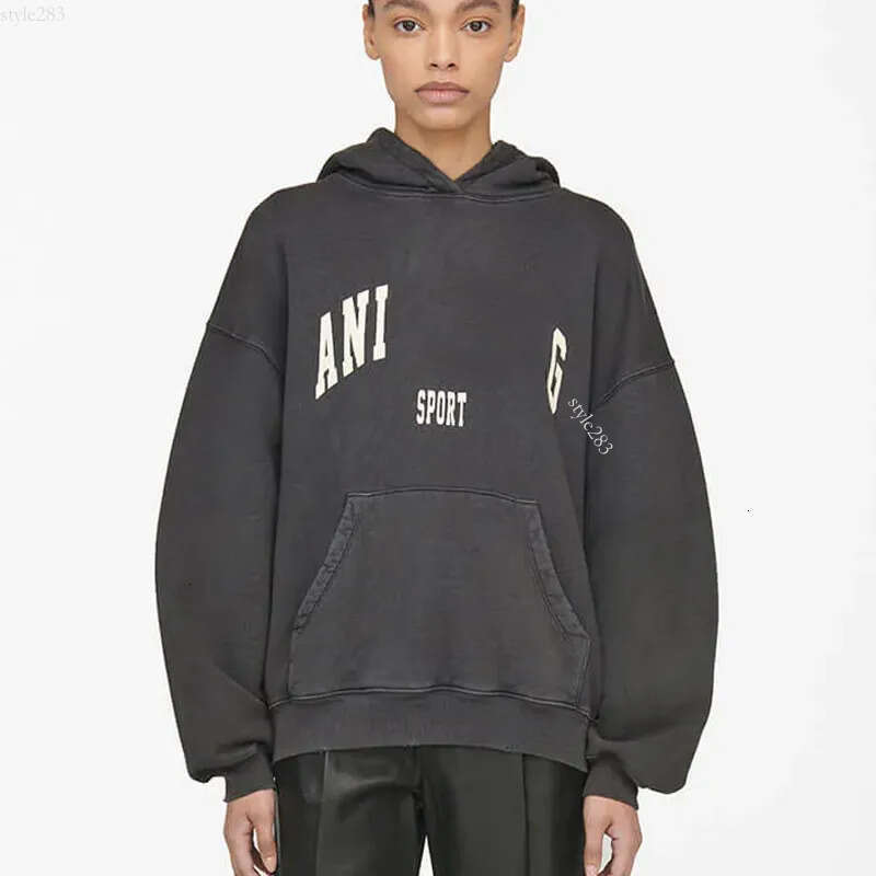 Women Aninelys Binglys Hoodies designer New Cotton Plush Casual Loose Fitting bing Classic Letter Washed and Worn Out Printed high quality Bing Sweatshirt ebb