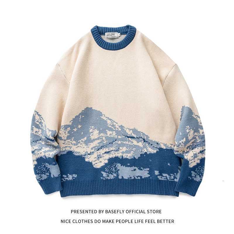 Autumn Winter Mountain High Streetwear Men Sweater Shirt Unisex Couple Women Sweatshirt Pullover Casual Hip Hop Chic VintageXJ251022