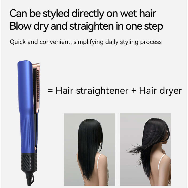 Famous Brand Designer Negative Ion Brushless High Speed Power Hot Air Comb Straightener Hair Dryer Dual Use For Dry And Wet Constant Temperature
