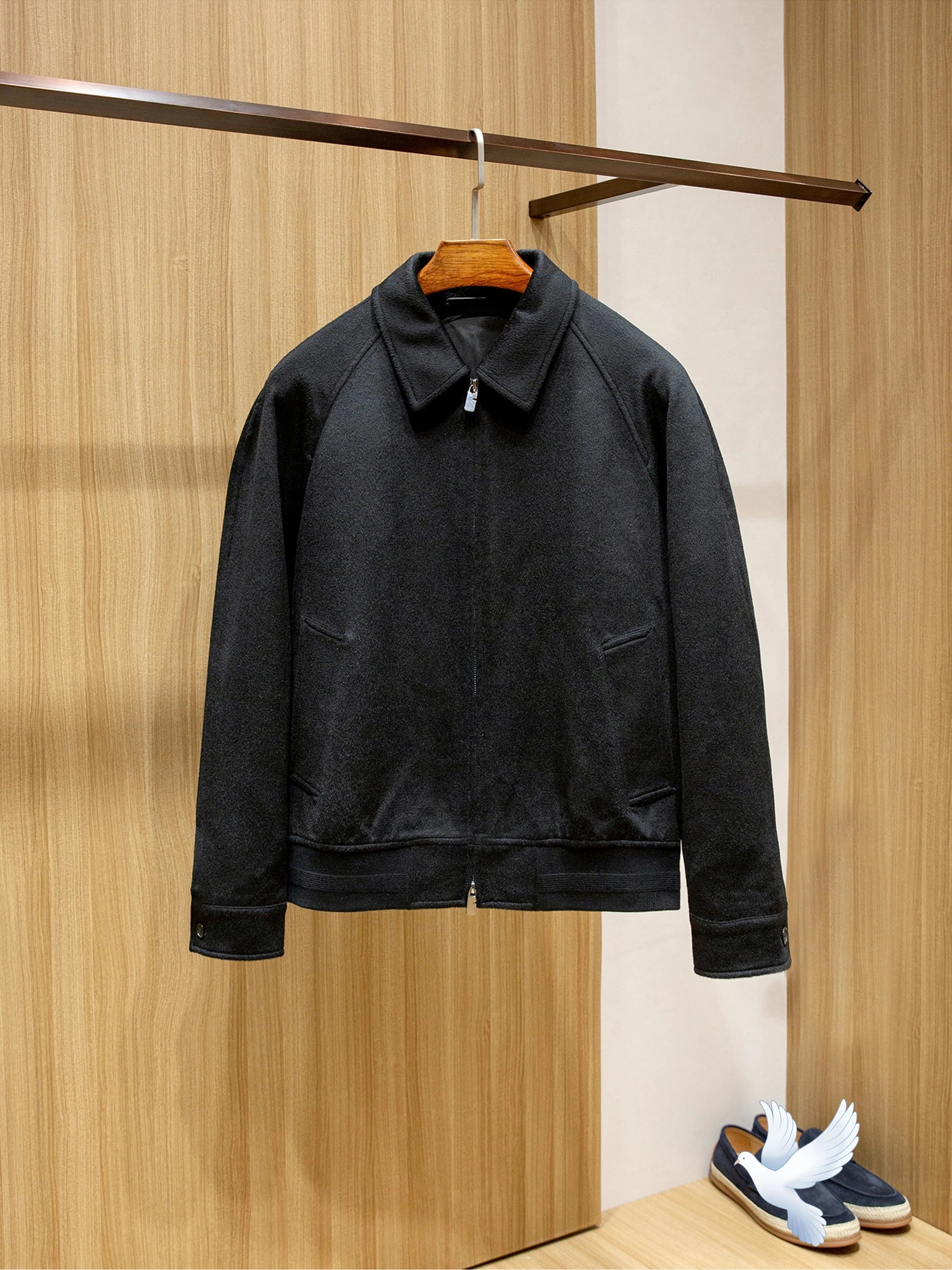 Mens Cashmere Wool Blend Jacket Italian Old Money Style HighQuality Business Casual Lapel Coat for Men 251015