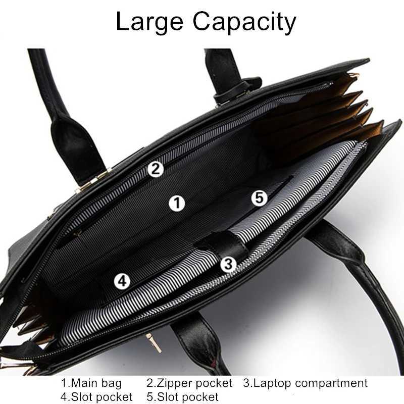 OYIXINGER Women Briefcase Bag 2025 New Fashion Shoulder Bag Ladies Leather Laptop Bag For 14 Macbook Large Capacity Bag Female W251022