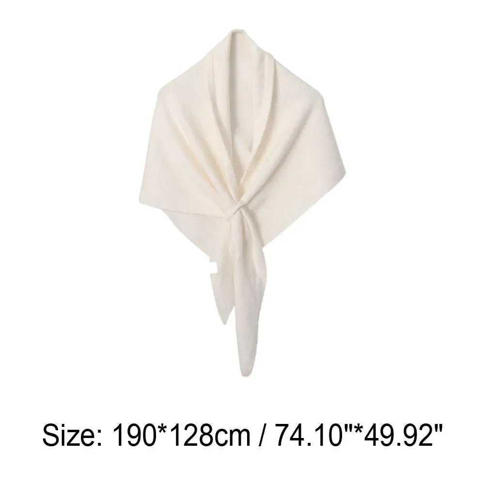 Autumn Winter Korean Version New WomenS Neck Wrap Wool Blended Simple Style Scarf Pure Color Triangular Shawl Female Thickened J251118