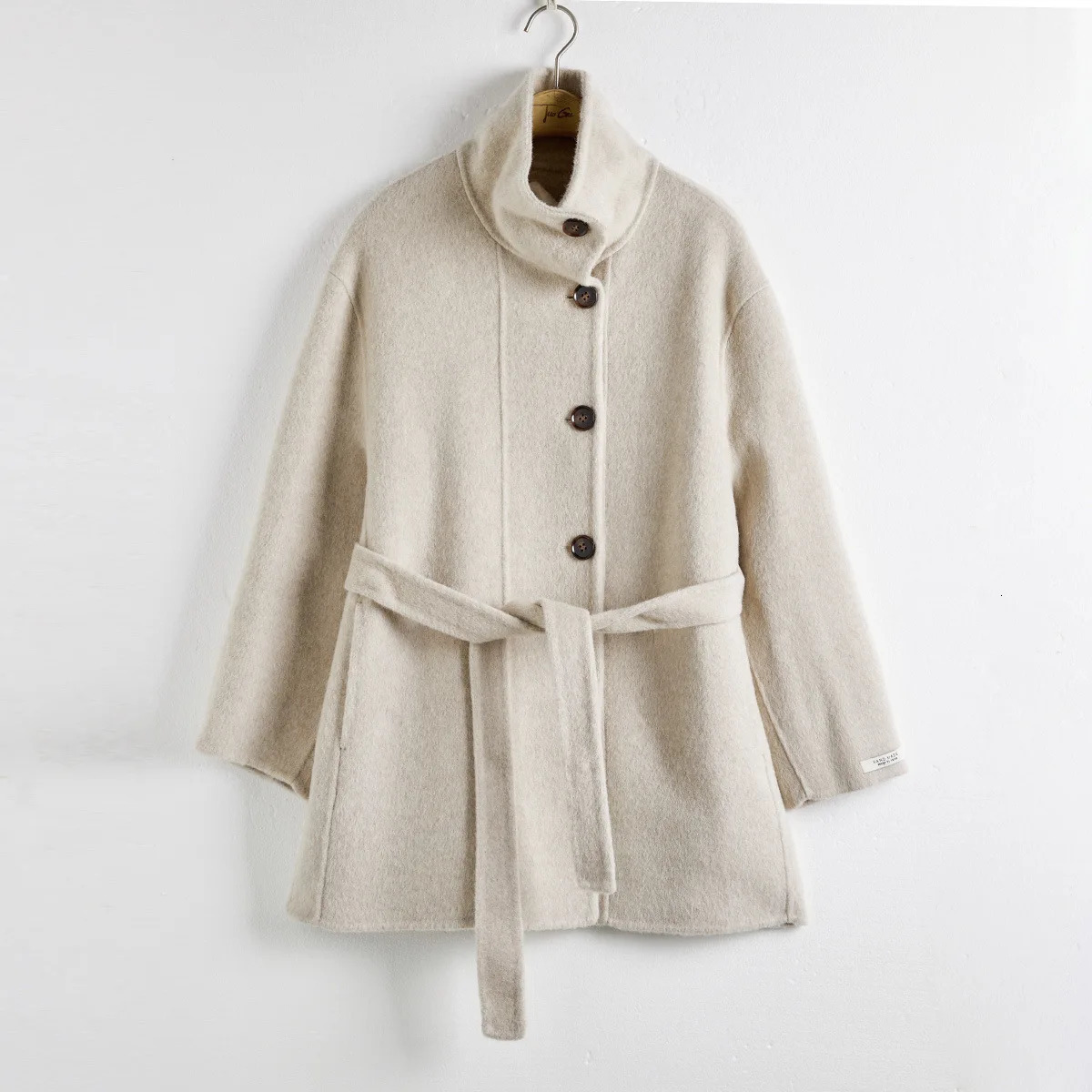 DoubleSided Woolen Stand Collar Slimming Temperament Dress Coat Autumn Fashionable Womens Outerwear 251021