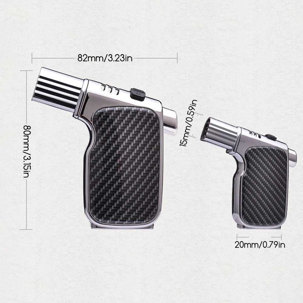 JetFlame Lighter Mini Metal Refillable Torch Lighter Windproof Butane Gas Lighter for Cigars Cigarettes C251022