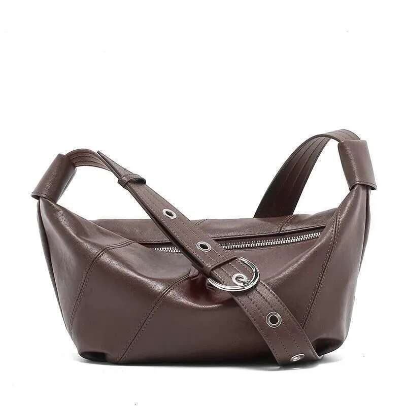 Designer 2025 Women's Cow Genuine Leather Handbag Ladies Design Fashion Shoulder Female Retro Soft Cowhide Crossbody