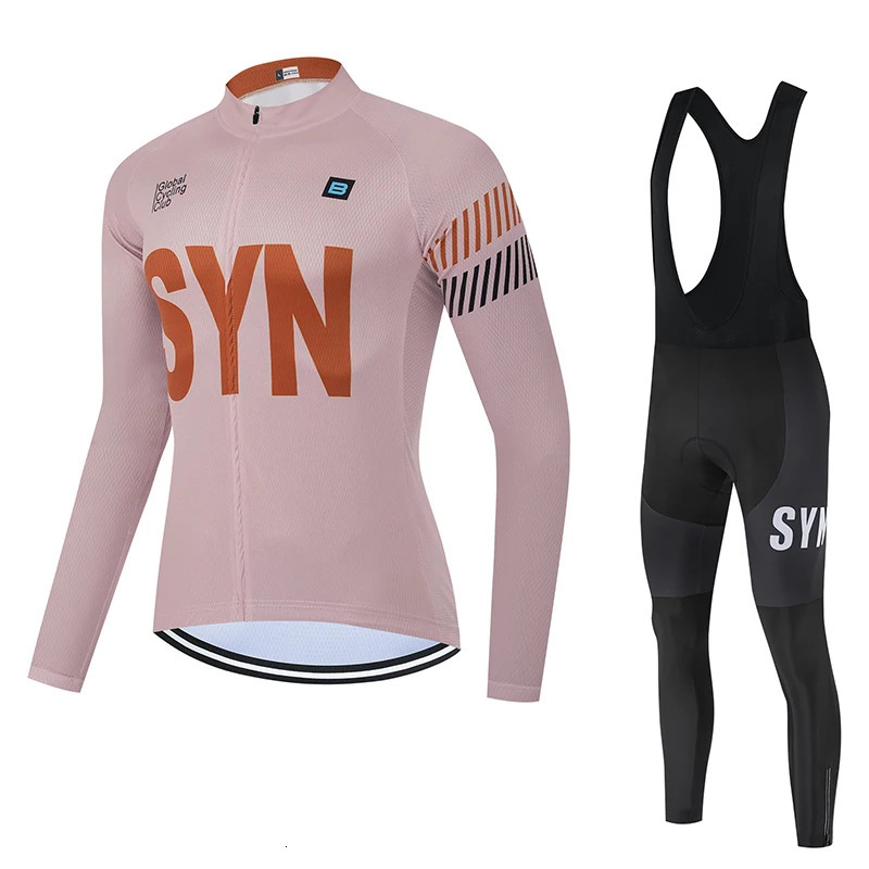 SYN Mens cycling suit set for autumn and winter road jersey windproof warm riding jacket bib 251022 - view 5