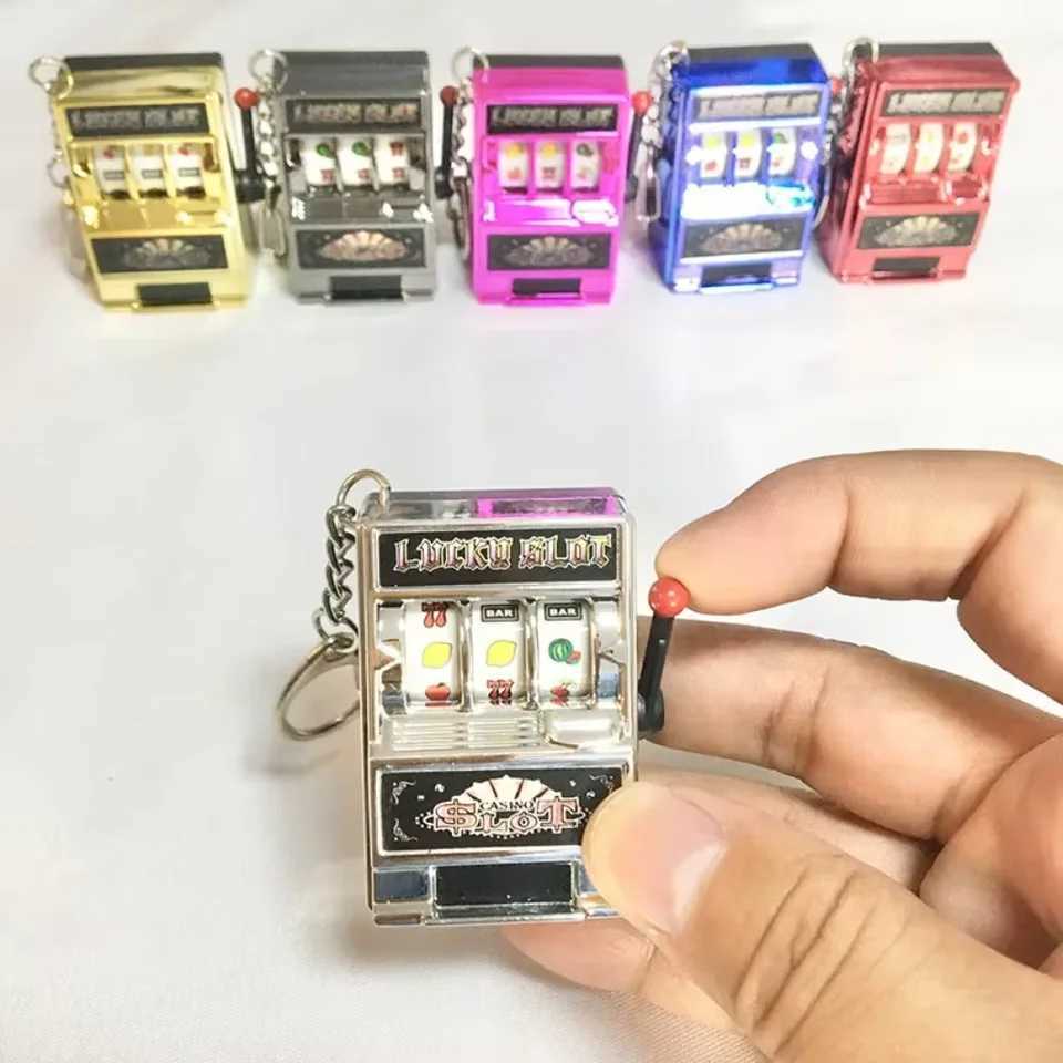 Simple Fashion Trend Keychain Toy Fruit Machine Slot Machine Keychain Personalized Creative Car Pendant Key Ring GiftAccessories J251121