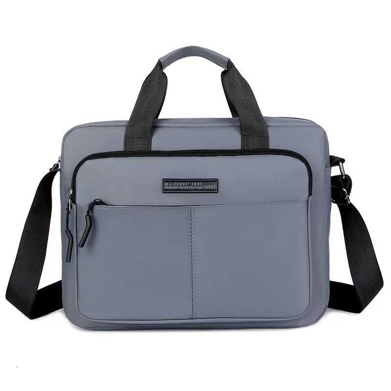New Mens Largecapacity Horizontal Shoulder Bag Messenger Bag Briefcase Multifunctional Simple A4 Book Handbag Business Bag W251022