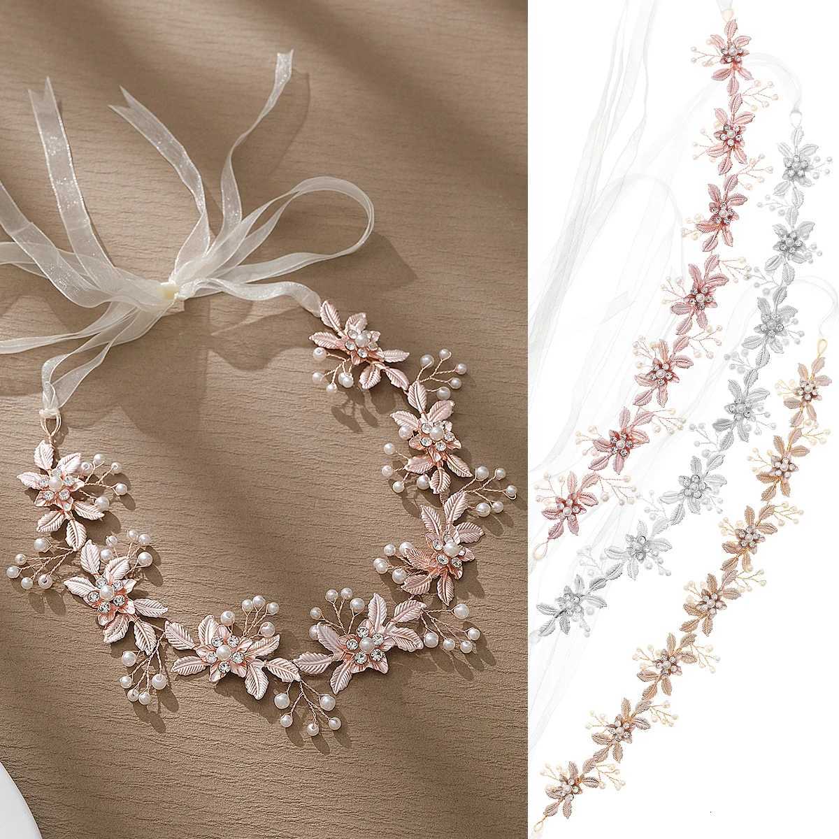 Handwork Flower Vine Headband Headmade Bride Hair Accessories Wedding Head Jewelry Headdresses For Girlfriend Bridal Headpiece V251022
