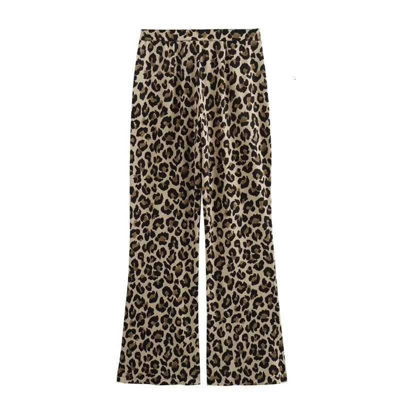 MUJER 2025 Woman Leopard Pants Y2k Animal Print High Waist Pants Women Vintage Casual Baggy Pants Woman Summer Womens Trousers 251022