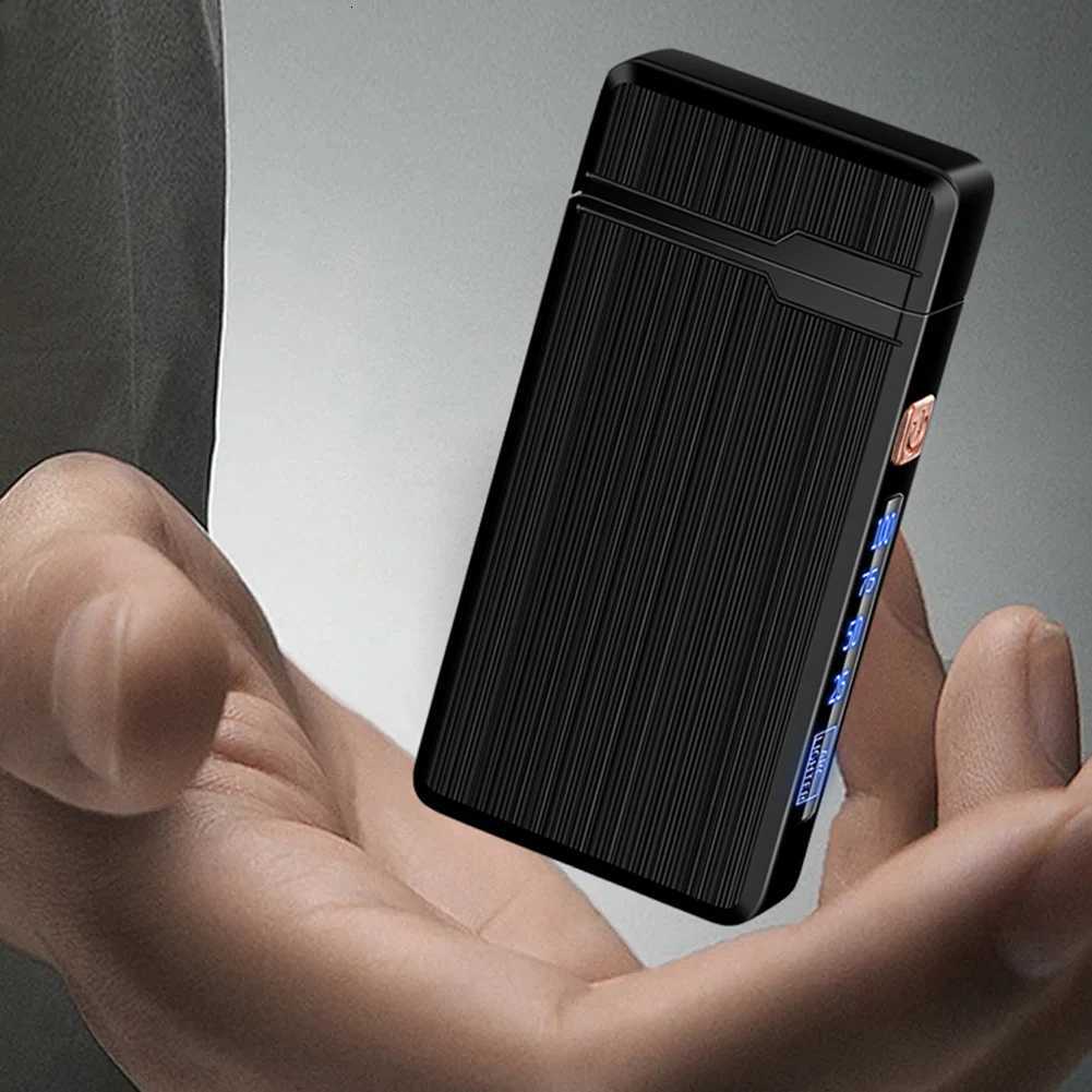 Double Arc Lighter USB Electric Windproof Flameless Lighter Rechargeable TouchSensor Lighter Present for Dad C251022