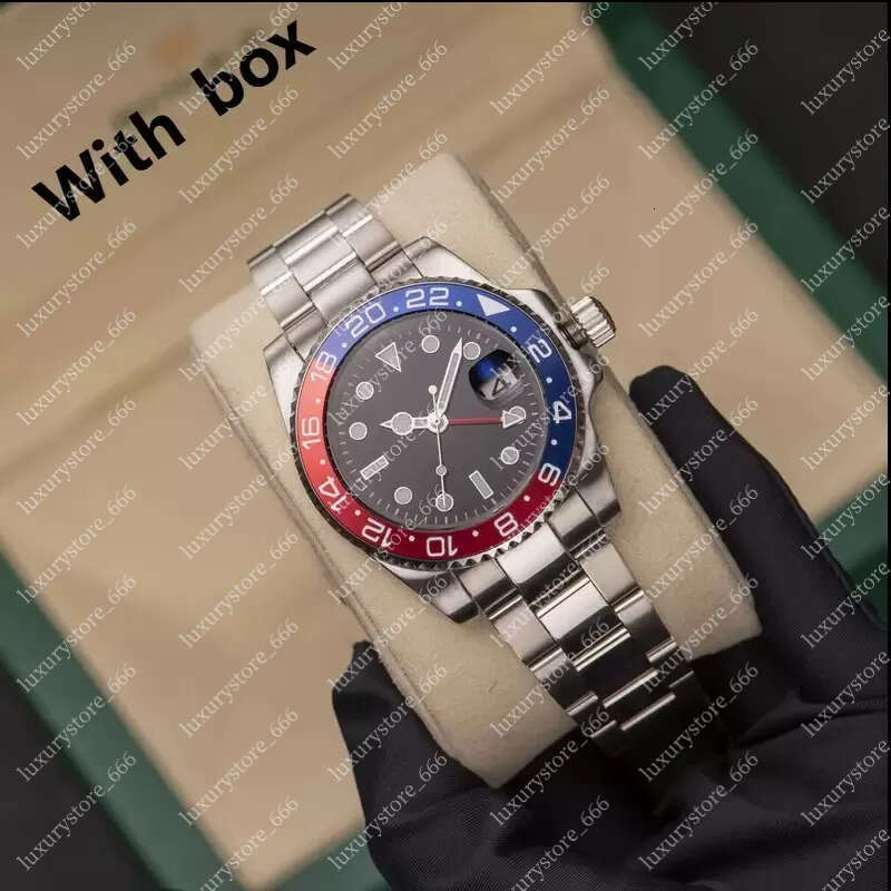Mens Watches 40mm Automatic Mechanical Watch Full Stainless Steel Blue Black Ceramic Sapphire WristWatches Super luminous montre de luxe watch Gifts