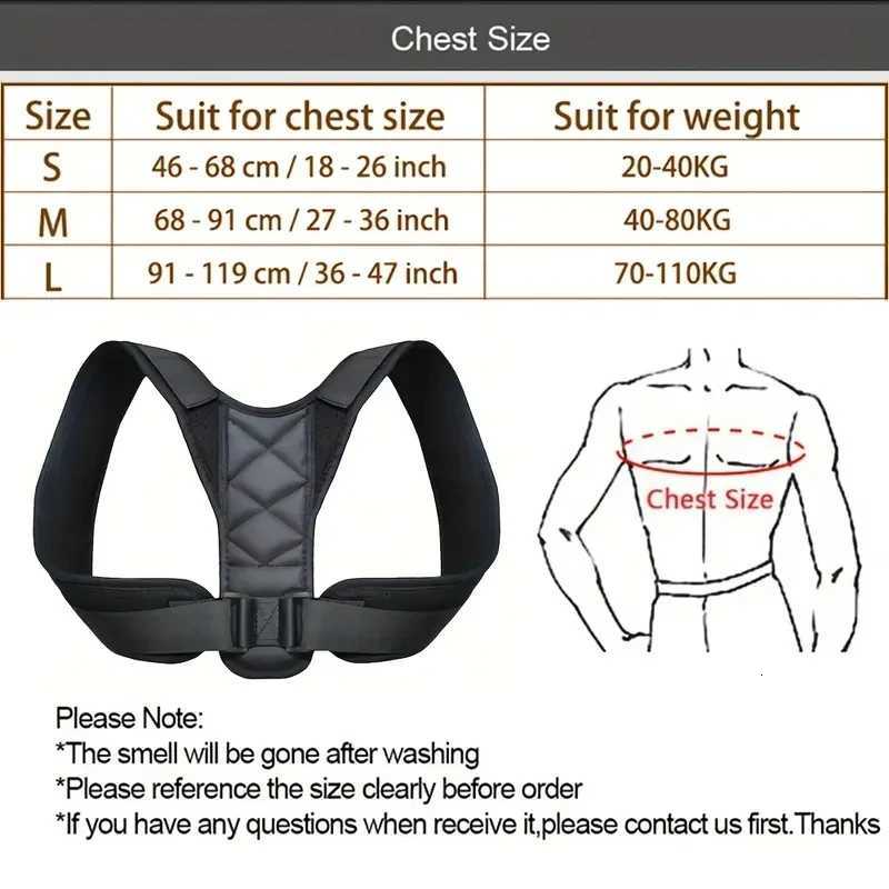 Back Posture Correction Belt Hunchback Prevention Correction of Sitting Posture Unisex Breathable Body Shaping Back Posture Corr1 D251022