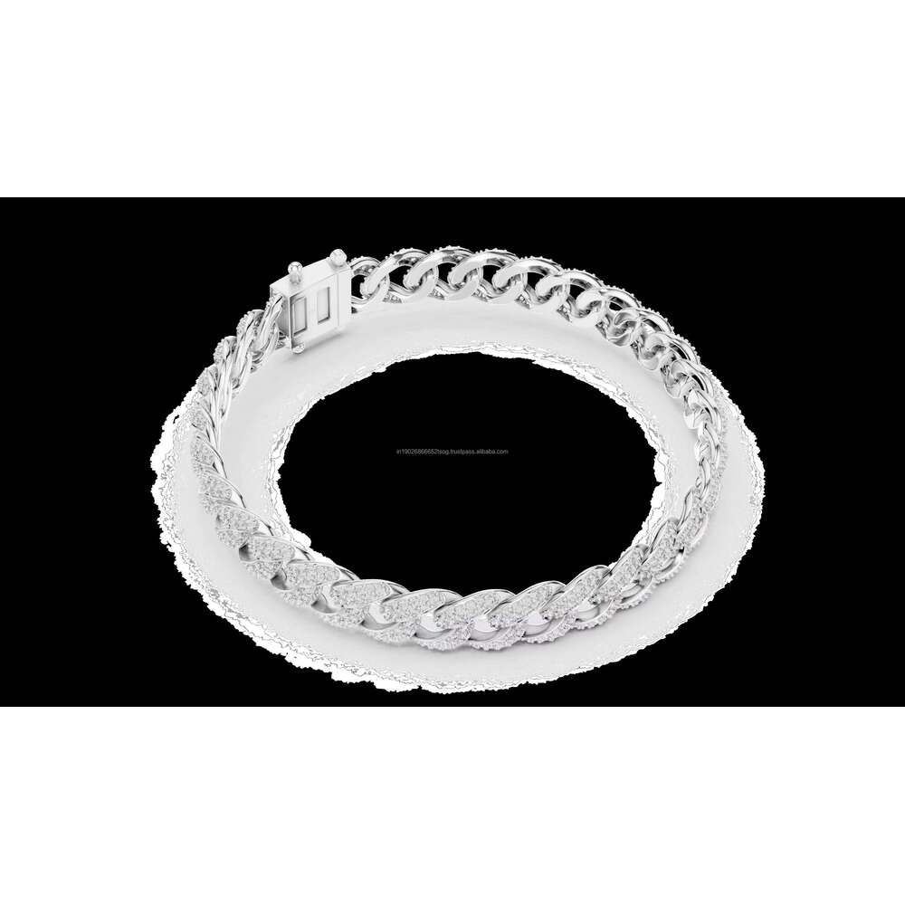 Premium Designer Sier with Unique Moissanite Bracelet