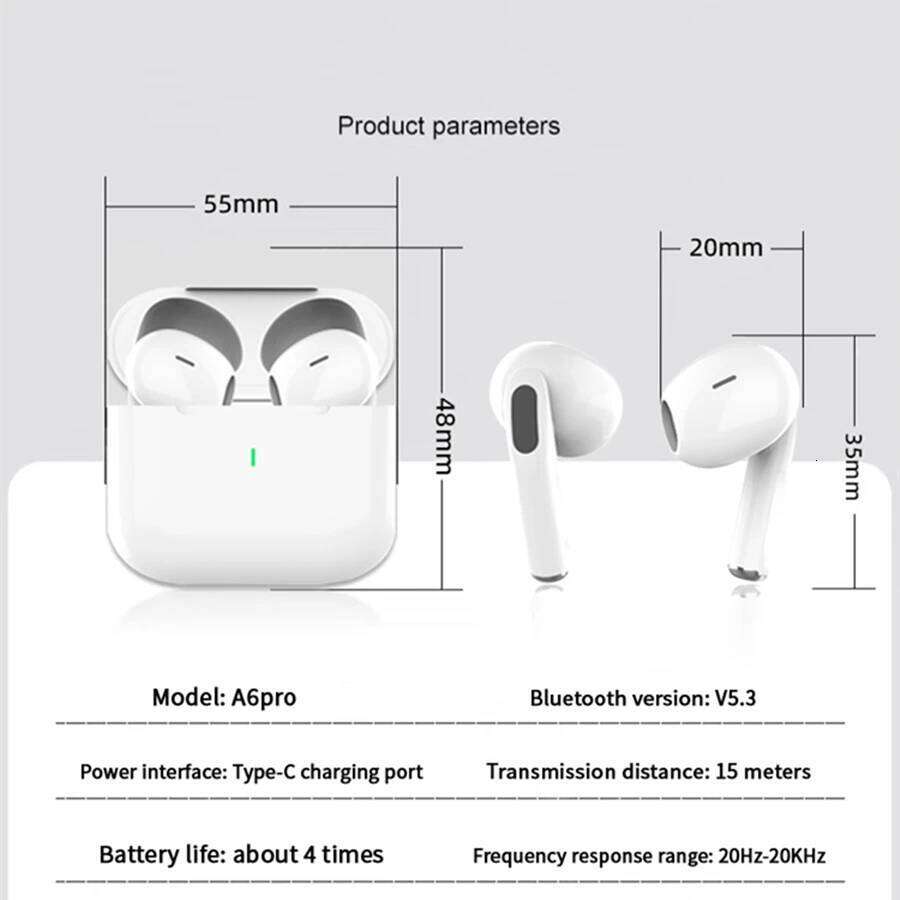 New Air Pro TWS Wireless Bluetooth Earphones Headphones In Ear Earbuds Sports ANC Noise Cancelling Headset For Iphone Android
