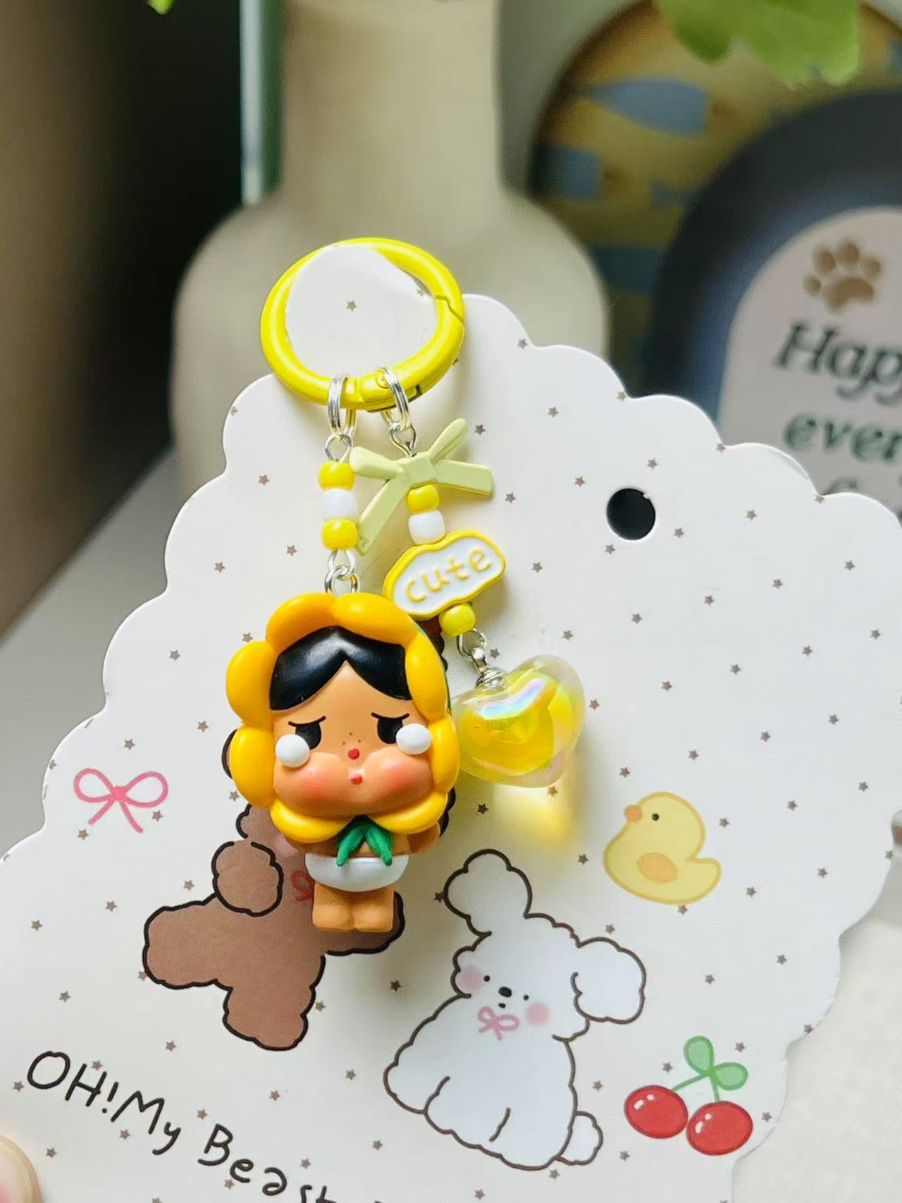 Hot selling Crybaby Diy handmade production Diy Creative Keychain for backpacks phones pendant fans gift Pendant Novelty Charm Unique Pendant