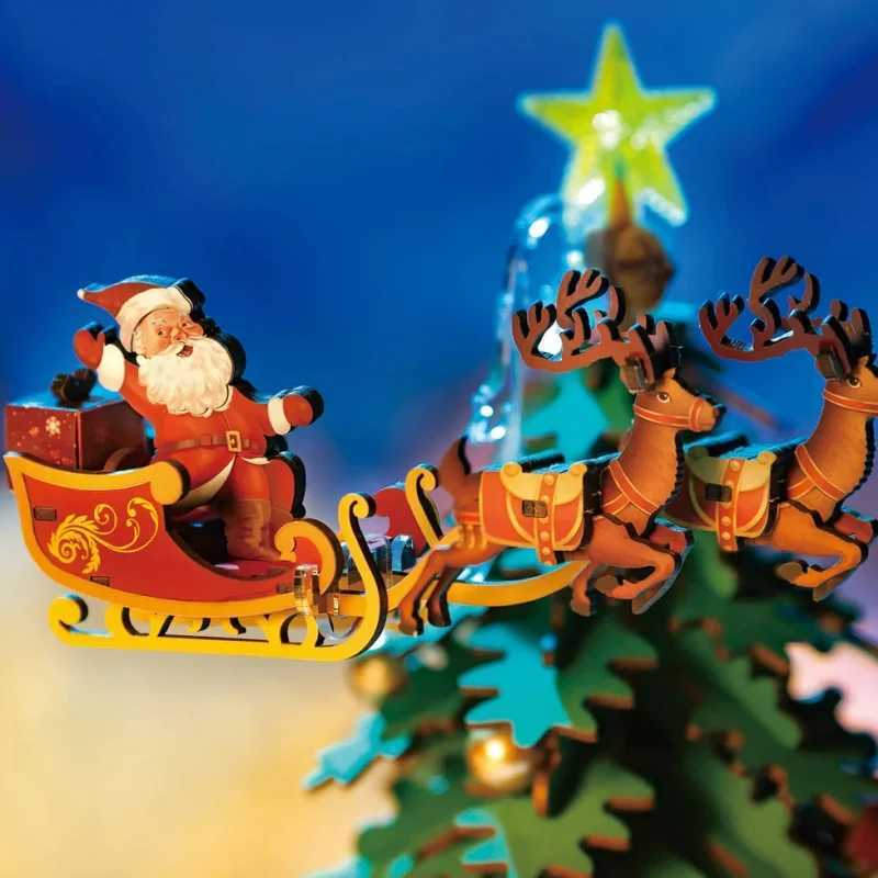 Robotime 3D Wooden Puzzles Music Box Christmas Melody Tree Wooden Model Kits for Adults to Build Best Gifts for Adults and Kids J251022