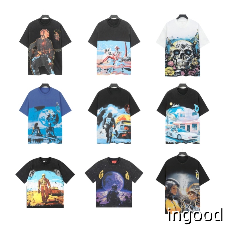 Luxury Mens Designer Tee: Elegant Black/White Letterprint T-Shirt