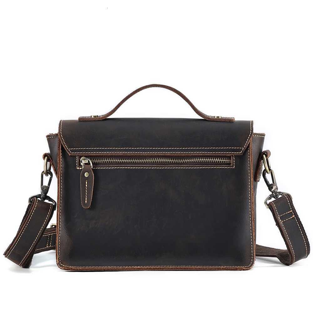 JOYIR Vintage Genuine Leather Shoulder Bag Men Women Work Travel Messenger Satchel Crossbody Bag Fit for 79 iPad Handbag W251022
