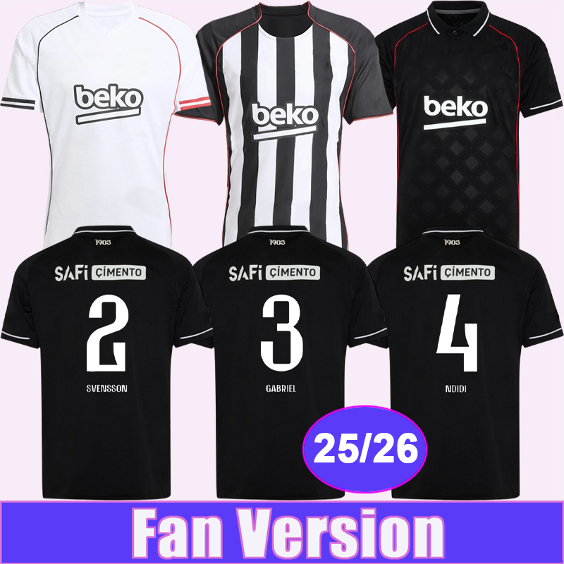 25 26 Besiktas Mens Soccer Jerseys RASHICA SEMIH GABRIEL IMMOBILE J. MARIO NECIP ZAYNUTDINOV Home Away 3rd Football Shirts