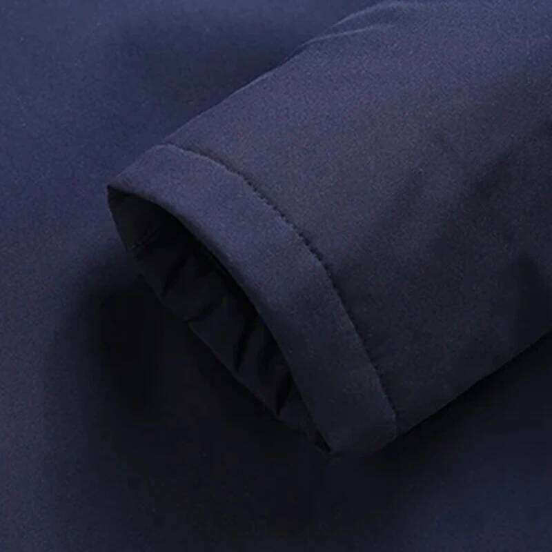 New Padded Cotton Clothing Fashion Casual Solid Color Windproof Lapel Long-Sleeved Jacket Street Beat Men's