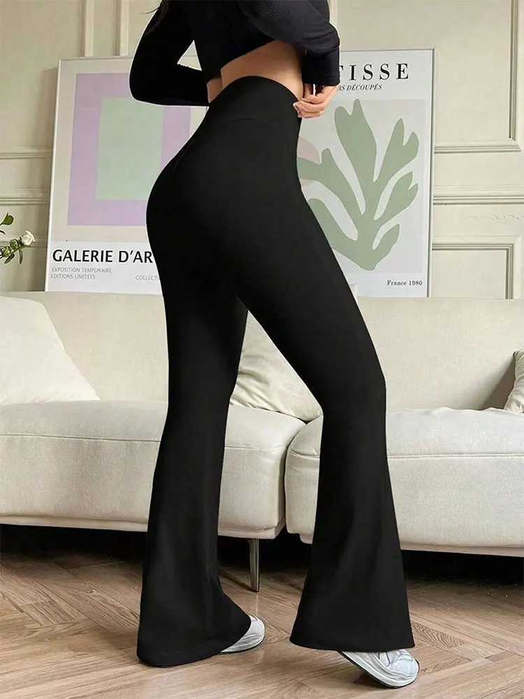 Black Sexy Womens Trousers New Summer Streetwear Fashion Casual Slim Versatile Skinny Pants Elegant Female Knitted Bell BottomsT251022