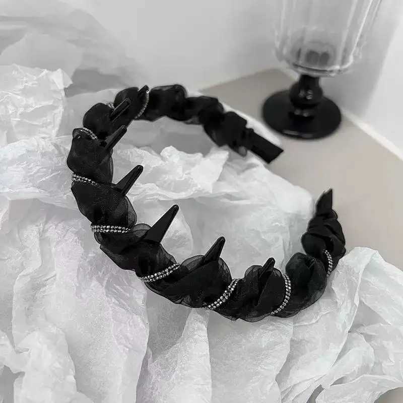 Elegant Temperament Mesh Rhinestone Headband for Woman Nonslip Sawtooth Hair Band Fashion Girl Face Washing Headband V251022