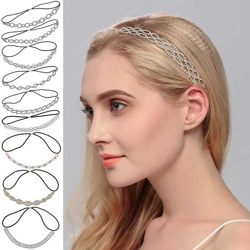 Full Diamond Claw Chain Hairband Classic Stretch Headband For Women and Girls Queens Party Tiara Jewelry Accessories V251022