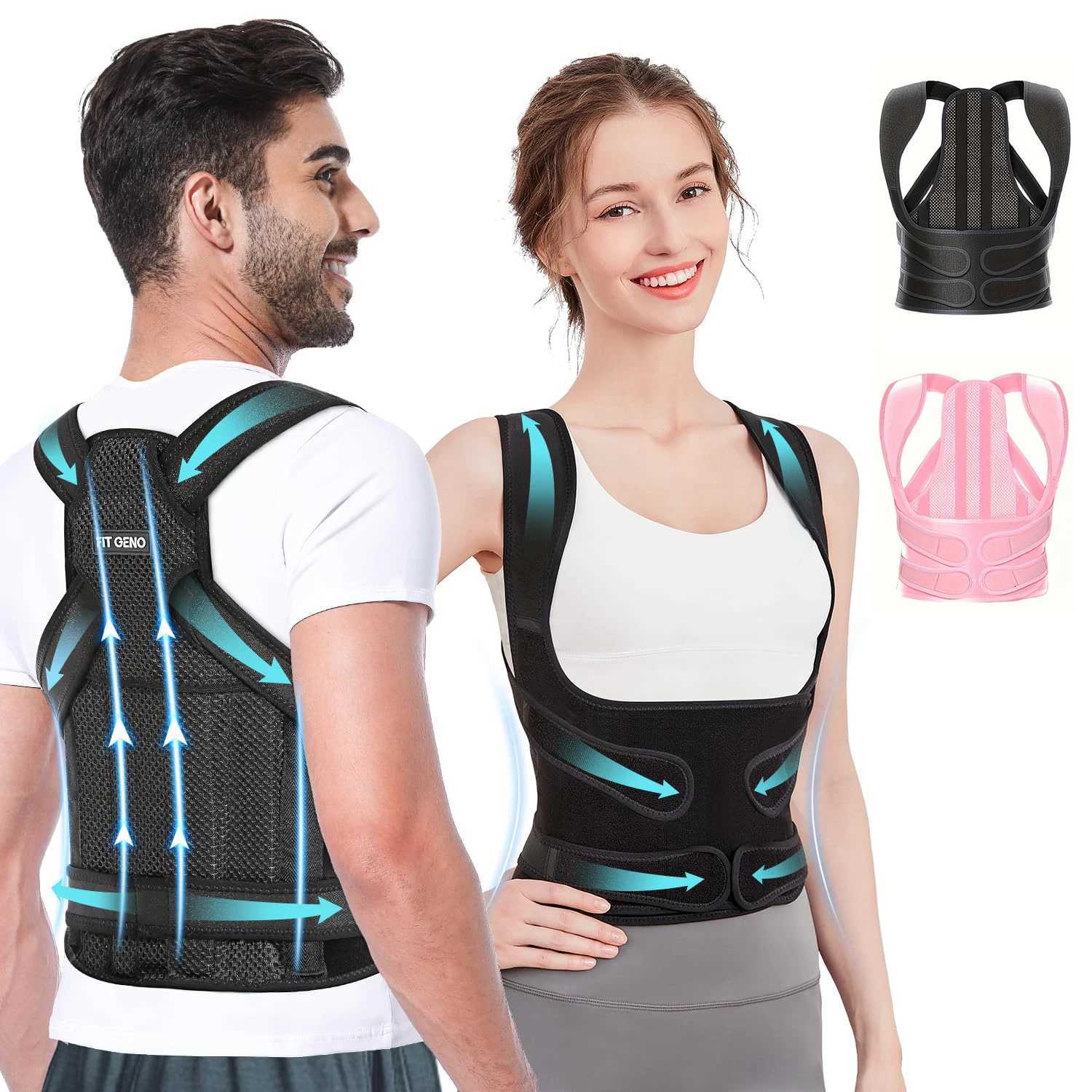 Back Brace Posture Corrector For Unisex Shoulder Straightener Adjustable Full Back Support Upper Hunchback Spine Corrector D251022