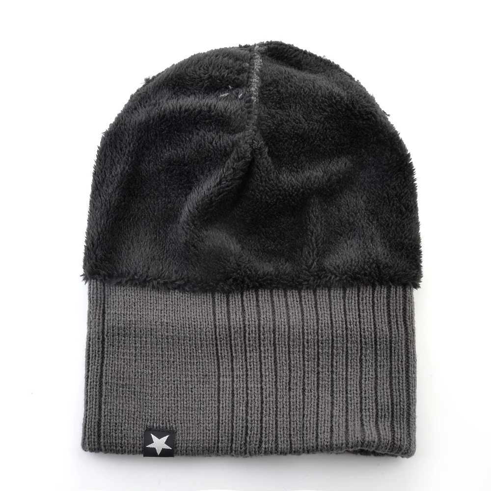 Winter Hats For Men Knitted Wool Solid Color Beanie Hat Mens Warm Skullies Cap Knitting Doulbe Layer Thick Outdoor Ski Bonnet J251022