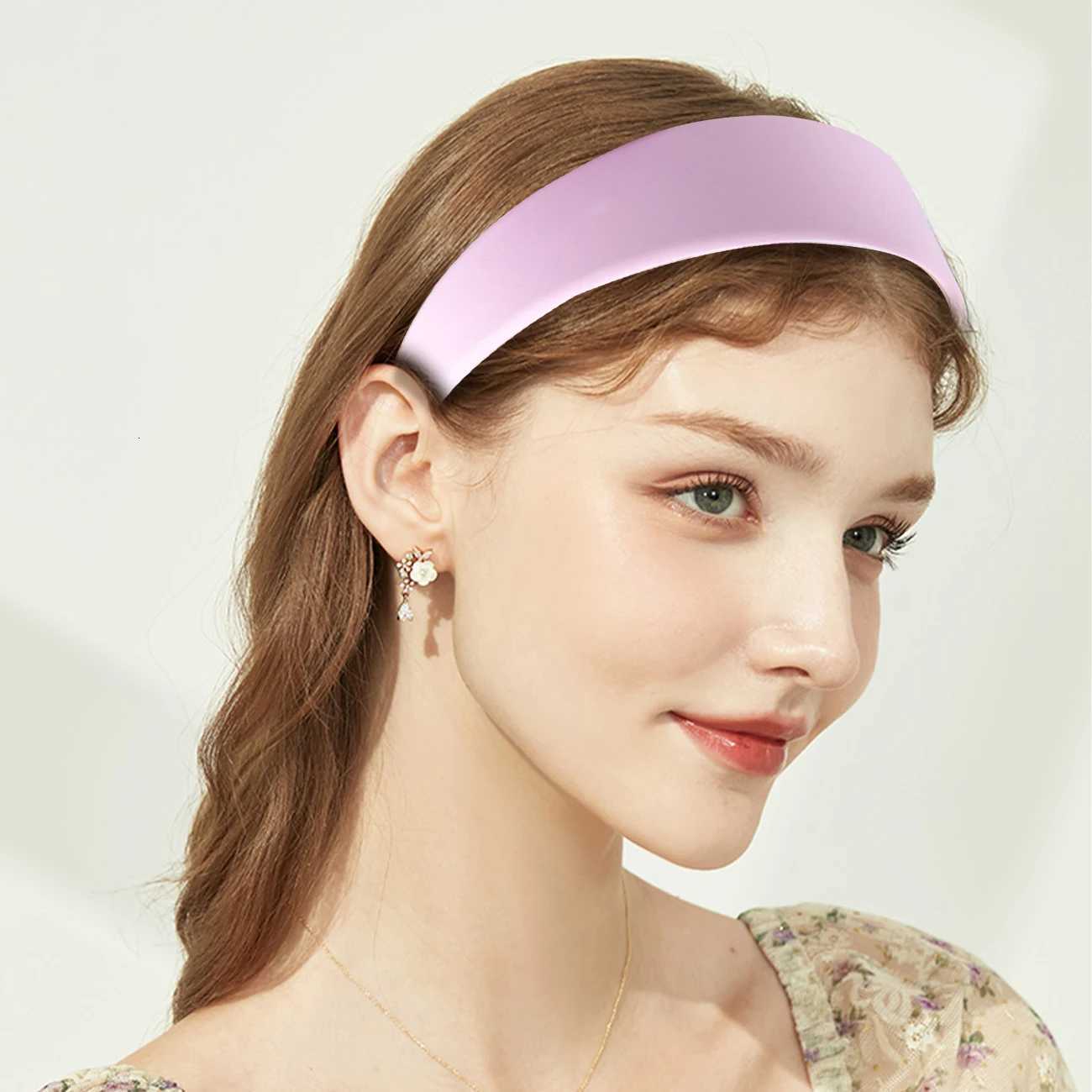 Satin Headbands 15in Plain Headband Nonslip Hair Headband Colorful DIY Wide Headbands for Women and Girls Hairbands V251022