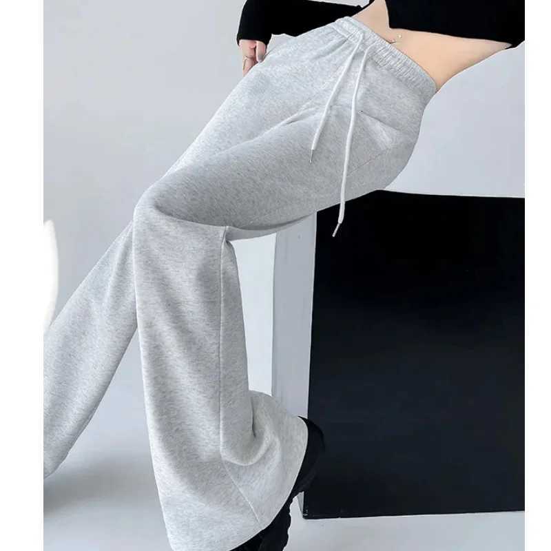 Streetwear Women Drawstring Flare Pants Casual Matching Sportswear New In Lady Leggings Wide Leg Pants Boot Cut Long TrousersT251022