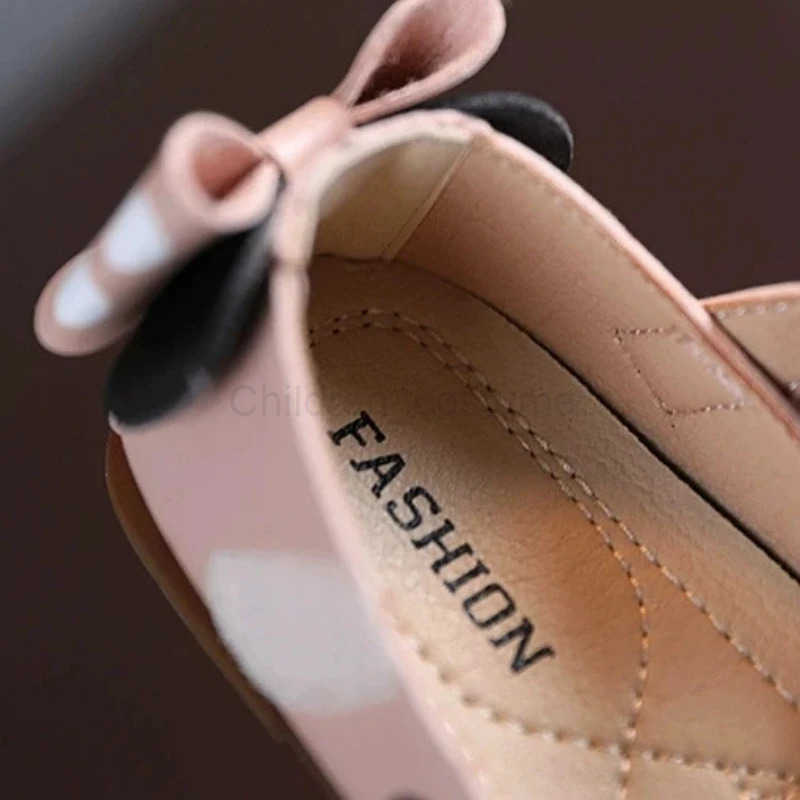 Disney Casual Shoes Kids Mickey Mouse Shoes For Girls Outdoor White Pink PU Leather Children Flats Soft Toddler Size 2130 H251022