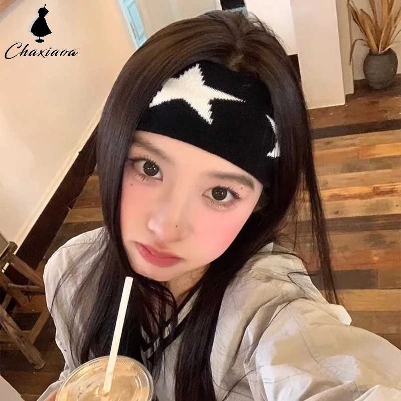 Star Embroidery Sports Headband for Running Cycling Yoga Black Headbands for Women No Slip Soft Hair Accessories V251022