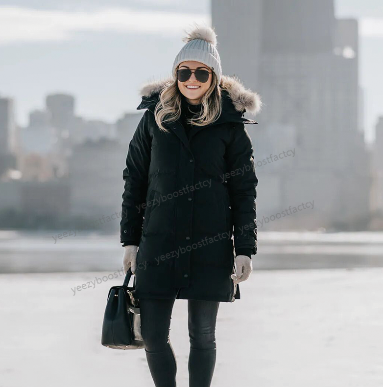 Designer Winter Women Down Jacket Parka Wolf fur Thick Warm Goosse Fur Removable Hooded Long Woman's Slim puffer gooseWomen Coat best Quality Doudoune femme XS-XL