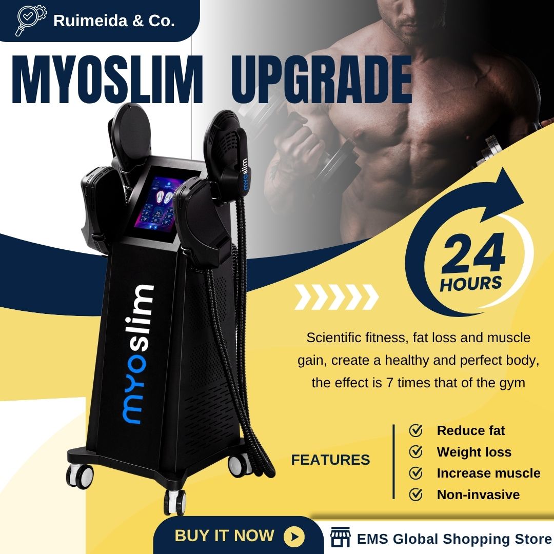 EMS Body Slimming Machine MYOSLIM Professional HI-emt Technology 200HZ For Fat Burning Build Abs and Tighten Skin Beauty Salon Use