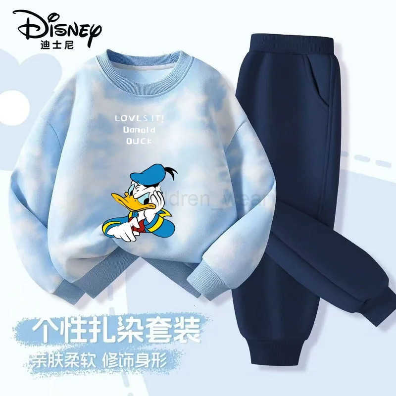 Disney Autumn Baby Girls Boys Clothes Set Children Minnie Printing Sweatshirt Top and Pants Bottom 2Pieces Suit Cotton Tracksuit H251022