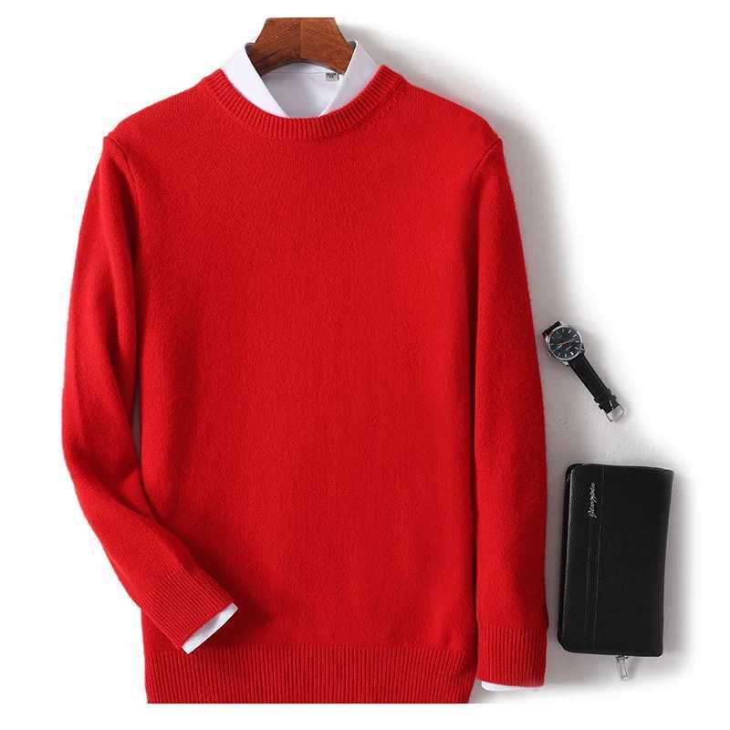 Simple Men Sweater 100 Merino Wool Pullover Autumn Winter Knitwear Oneck Casual Cashmere Solid Clothing Top Basics Inside JoinXJ251022