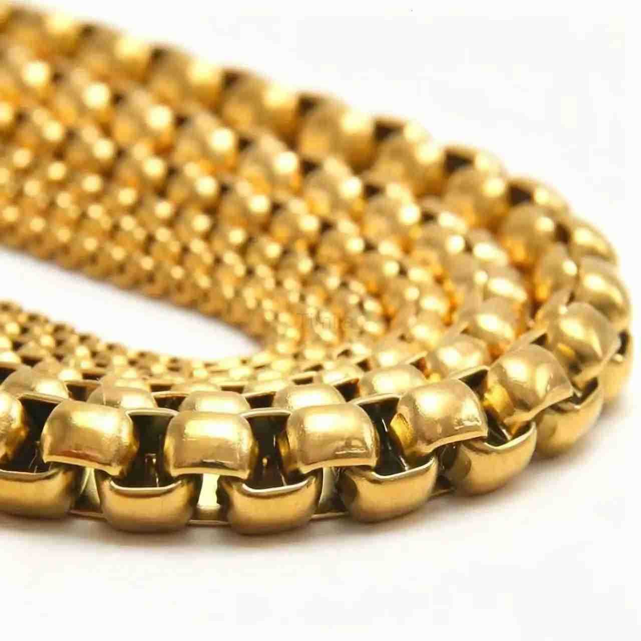 HNSP 2MM6MM Stainless Steel Chain Necklace For Men Women Jewelry Pendant Accessories U251022