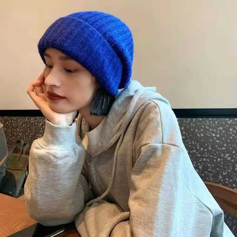 Fashion Winter Warm Hats for Women Casual Stacking Knitted Bonnet Caps Men Hats Solid Color Hip Hop Unisex Female Beanies J251022