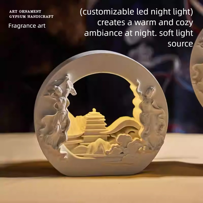 Aromatherapy night light birthday gift, high-end decoration, indoor fireless aromatherapy expansion stone gift box