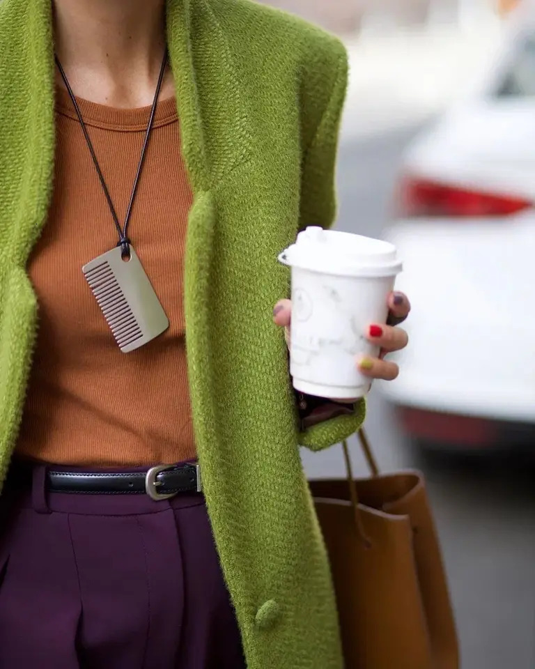 Casual Green Woolen Coat Women Fashionable Solid Color Chic Collar Single Button Jacket Autumn Daily Highstreet Outerwear 251021