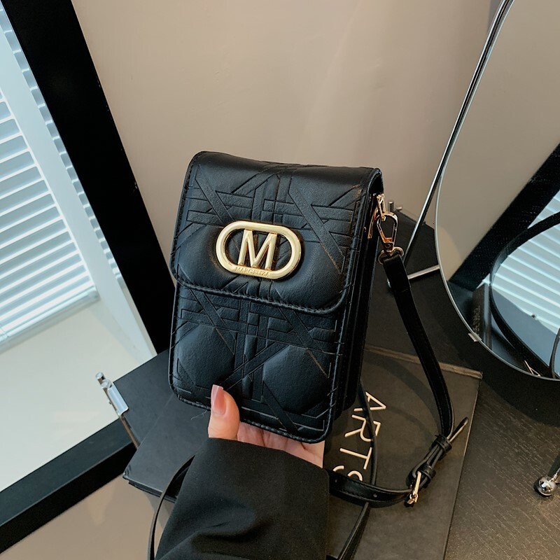 Luxury Brand Designer Bag 2025 Summer New Women's Bag High-End Quilted Luxury Vertical Phone Bag High-Quality Texture Single Shoulder Crossbody B