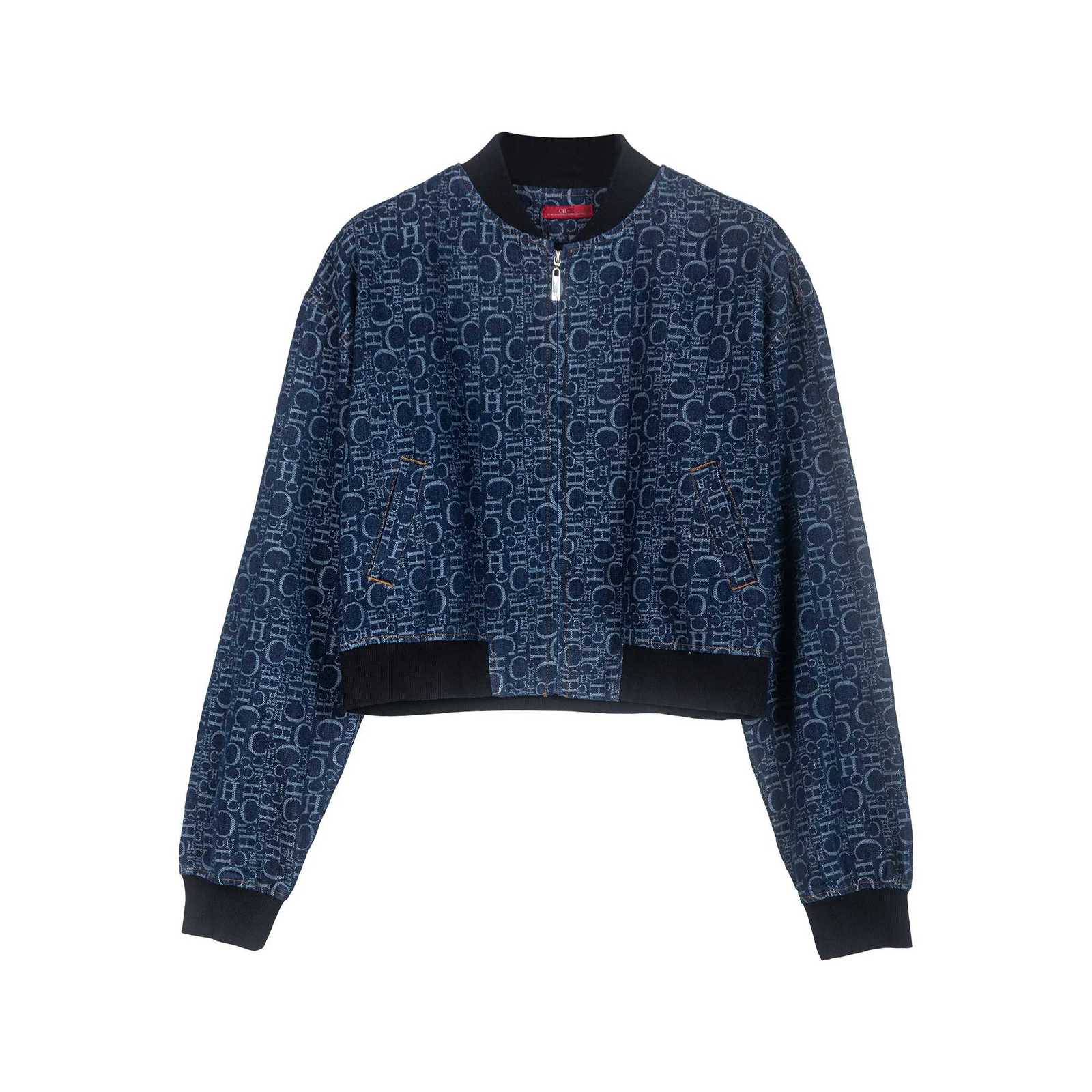 Women Pants Sets Denim Flared Trousers Fashion O Neck Coats Long Sleeve Zipper Casual Female Pants Suits Denim Streetwear SetsT251022