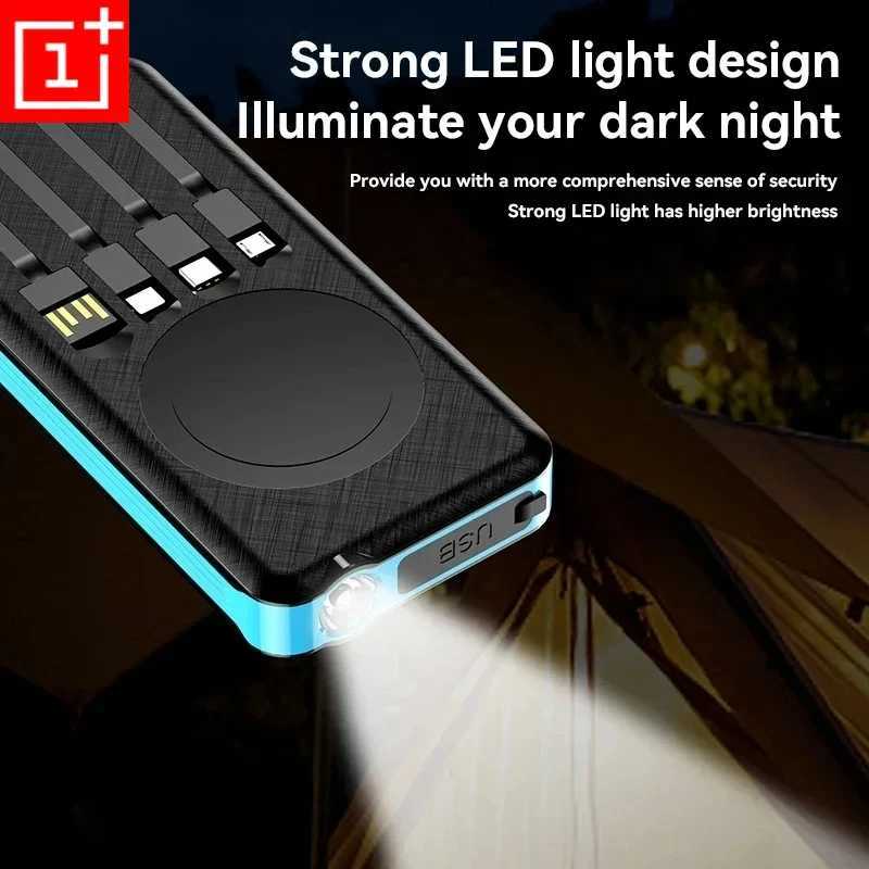 ONEPLUS 50000mAh 4 In 1 Solar Wireless Power Bank Large Capacity Portable Charger Fast Charging External Battery For Phone New J251114